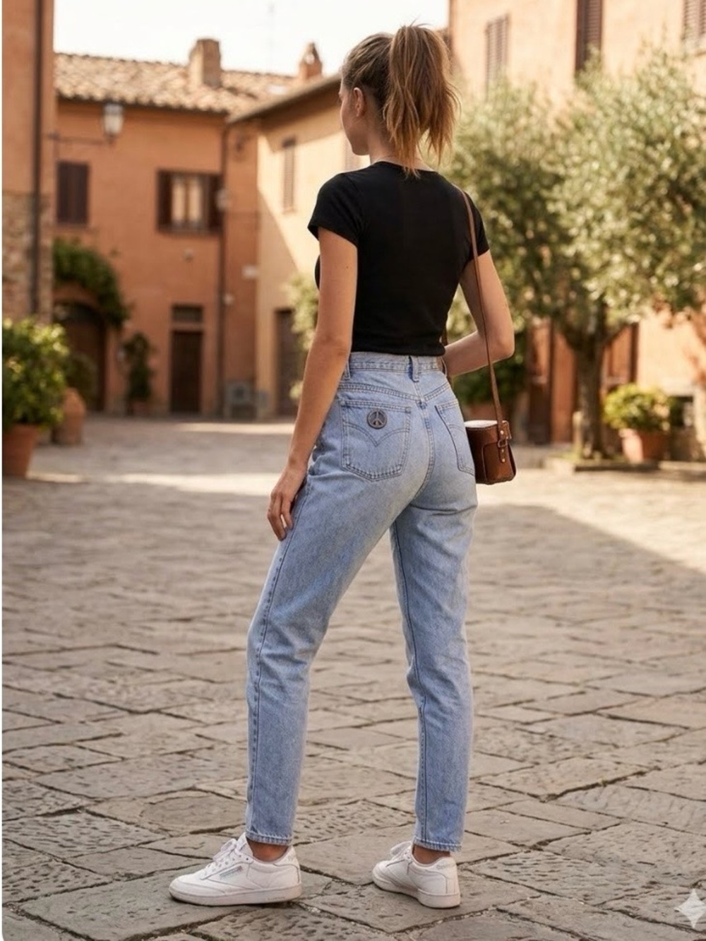 Moschino Vintage RARE Peace Jeans Made in Italy Size 6